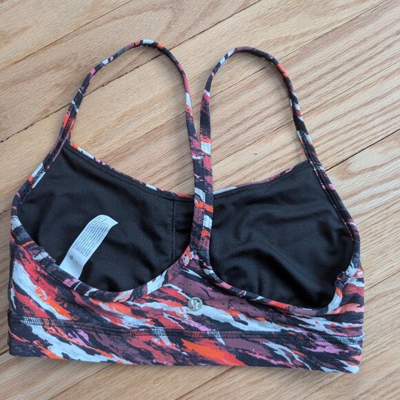 EUC Lululemon Lunar New Year Flow Y Nulu Bra size 6 Tiger Tide Smoky Red sports - Picture 5 of 10